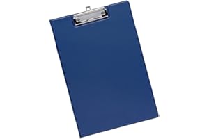 5 Star Zuklappbares Klemmbrett mit Fronttasche, Kanzleipapiergröße. blau