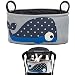 EZGO Cartoon NewBorn Baby Stroller Accessories Foldable Waterproof Bag/Storage Bottle Diapers,Baby Pram Stroller Hanging Bag Multi Functions Organizer Storage Bag,Travelling Buggy Bag (Blue Whale)