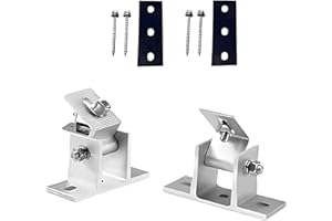 GHZSTE Soportes de montaje en panel solar ajustables, ángulo de 15 a 30 grados ajustable, estantes de montaje en panel solar para pared, techo, caravana, sistemas solares fuera de la red