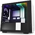 NZXT H210i - Mini-ITX Gaming Computer Case with Lighting and Fan Control - White/Black - Front I/O USB Type-C Port - Tempered Glass Side Panel with Top: 1x 120mm Rear: 1x 120mm Included