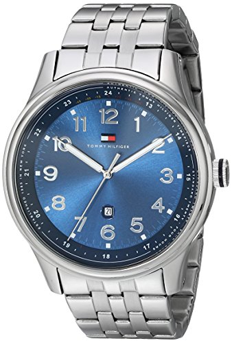 Tommy Hilfiger Damen 44mm Silber delstahl Armband & Gehuse Datum Uhr 1710308 Tommy Hilfiger Damen 44mm Silber delstahl Armband & Gehuse Datum Uhr 1710308