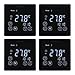 Produktbild WELQUIC 4 Stück/Set Thermostat Raumtemperaturregler Touchscreen Raumthermostat LCD Display Digital Smart Programmierbares Heizkörper-Thermostat Fußbodenheizung Wasserheizung Wandheizung
