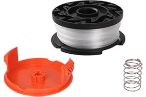 HOTMNTY Filo Decespugliatore,Bobine Portafilo per Tagliabordi Black e Decker,Bobina per Decespugliatore Black e Decker,Fili per Tagliaerba Rocchetto Filo Bobina,con Copri Bobina e Molla,1 Set
