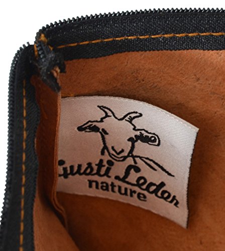 Gusti Leder nature “Lucy“ Schminktasche Kosmetiktasche Kulturtasche Geldbörse Geldtasche Dokumentenmäppchen Kosmetik Tasche Utensilientasche Reisebeutel Ziegenleder Vintage Braun A137b - 9