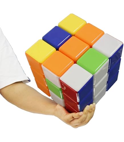 Cube Géant Speed Cube 18cm - Sans Autocollants - Casse-Tête 3x3x3 - Couleurs Vives - Réglable