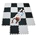 Produktbild MQIAOHAM 18 Pcs Boden puzzlematte Baby spielmatte Kinder Teppich Schaumstoff Puzzle Eva puzzlematten ideenreich krabbeldecke playmat Teppich kinderzimmer spielmatten Matte White Black 101104