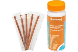 Steinbach Piscina Química, Quick Tiras para Pruebas de Contenido de Sal, Color Blanco, 079025