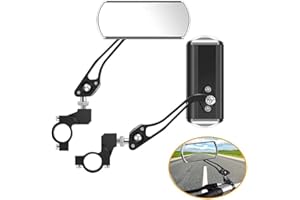 NAKAZAWA Bike Mirrors Handlebar Rearview Mirror, Bicycle Mirrors for Handlebars 2 pack, Bike Mirrors for Handlebar for Electric Bike, Mountain Bike, and Fixed Gear Bike, Bike Accessories(black1)