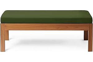 RZYW Cuscino Panca Esterno Impermeabile, Cuscino per Panca da Interno Cuscino Seduta Panca con Fondo Antiscivolo, Cuscini per Sedie da Giardino Panche Altalena Patio,Army Green,100X40X5cm