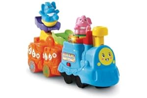 VTech - ZoomiZooz - Train Parade magique + lapin et éléphant - Animaux à collectionner – Version FR