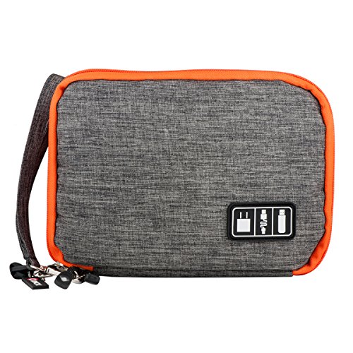 QUMOX Reise Kabel USB Organisator Speicher Beutel Kasten Tasche Grau DL - 5