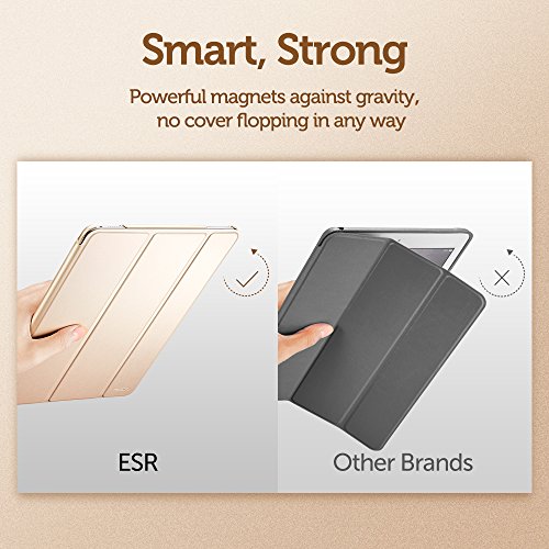 iPad Pro 9.7 Hülle, ESR® [Rubberized / Gummiert] PU Ledertasche Auto Aufwachen / Schlaf Funktion Schutzhülle mit Gummi-Spray für iPad Pro 9.7 (Gold) - 7