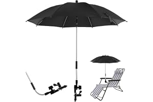 CBWERBB Strandstol paraply strandparaply med klämma solskydd barnvagn parasoll regntätt och vindtätt för utomhus uteplats bar
