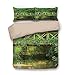 Produktbild Soefipok Bettbezug-Set, Apartment Dekor, kleine Brücke mit niedlichen Blumen über klaren Stream im Sommergarten dekorative dekorative dekorative 3 Stück Bettwäsche Set von 2 Kissen Shams Twin Größe