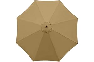 kyaoayo Tissu de rechange pour parapluie - Housse de rechange pour parasol - Anti-ultraviolet - Tissu de rechange pour parasol d'extérieur