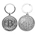 Price comparison product image Exquisite High Quality Silver Plated Bitcoin Pendant Keyring