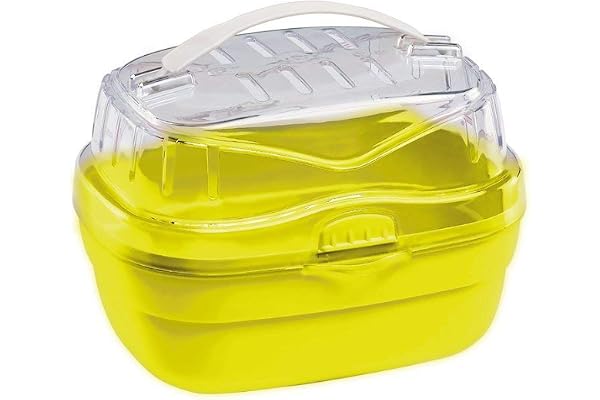 Ferplast Transport pour Hamsters et Autres Petits rongeurs ALADINO Small Cage de Transport pour Petits Animaux, rongeurs, Hamsters, 20 x 16 x h 13,5 cm, Vert