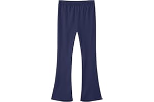 duxyoz Girl's Flare Leggings - High Waisted Bootcut Yoga Pants for Kids Teen,Cotton,Stretchy,School Uniform Pants,Bell Bottom 3-14 Years