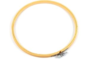 YCDC Embroidery Hoop Set, Cross Stitch Bamboo Circle Rings, 7inch(Diameter 18cm) for Embroidery, Home Cross Stitch Art, Handcraft, Sewing, Kids Patience Tutoring, with Easy Sandwiching Knob, 1Pc