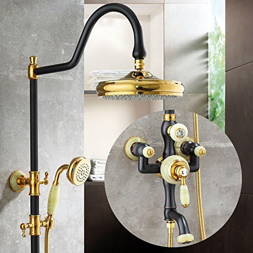 Cqq Bathroom shower European style Imitation ancient All hot and cold water faucet shower Device American style Natural jade shower Device Shower set