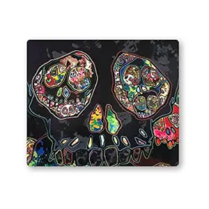 Woopme Printed Mouse Pad Magical Skull PSY Trance Gaming Pad in Rectangular Rubber Base Programming Mouse Pad for Laptops and Computers Office Gaming Boys Girls Kids Multicolored L X H 24 X 20 CMS