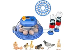 OUYOLAD 8-33 Eggs Incubator for Hatching Automatic Incubator with Automatic Egg Turning and Water Adding, Egg Candler, Farm Poultry Egg Incubators for Hatching Chicken Duck Goose Pigeon Quail