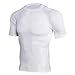 Produktbild URSING_Herren Kurzarm T-Shirt/Men Crew Neck Sportswear/Männer Funktion Sport Kleidung/Fitness Quickdry Muscle-Shirt & Hemd Sport Top/Sommerblusen Blusenshirt (S(Asian S=EU XS), Weiß)