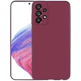 Elfia Samsung Galaxy A33 5G ile Uyumlu Kılıfı Silikon Mat Renkli Parmak İzi Bırakmayan Yumuşak İnce Kapak Prem M&uuml;rd&uuml;m