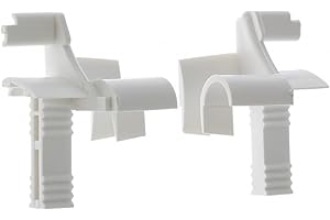 cyclingcolors 2x Persiana enrollable Tulipe de una sola pieza con corte de 45° para lamas de 7 a 9 mm embudo de PVC blanco Riel guía Protección universal Accesorio para persianas