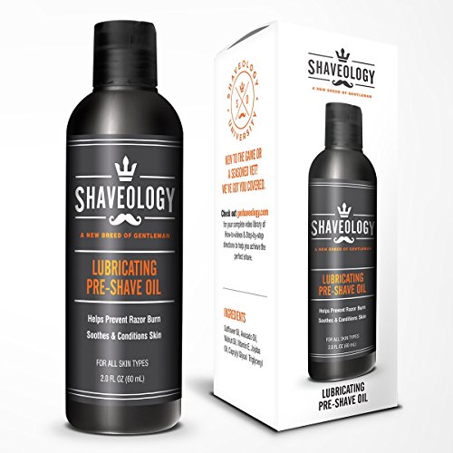 Shaveology Lubricating Pre-Shave Oil - Nourishing Blend Of Safflower Oil, Avocado Oil, Walnut Oil, Vitamin E, Jojoba Oil - Helps Prevent Razor Burn - No Preservatives Or Harsh Irritants