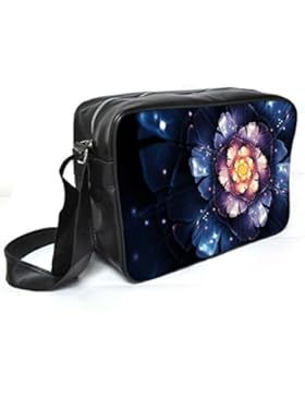 Snoogg Schöne blaue Blumen Leder Unisex Messenger Bag für College Schule täglichen Gebrauch Tasche Material PU