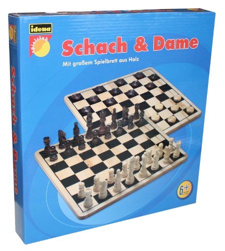 Preisvergleich Produktbild Idena 6100026 - Schach und Dame Spiel aus Holz