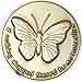 Produktbild If Nothing Changed There'd Be No Butterflies Bronze Serenity Prayer Medallion Butterfly Pocket Token by RecoveryChip