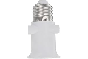 Okaywork Douille - Adaptateur de douille E27, Base de LED Douille de lampe, Conversion en prise de courant et prise E27.(Blanc)