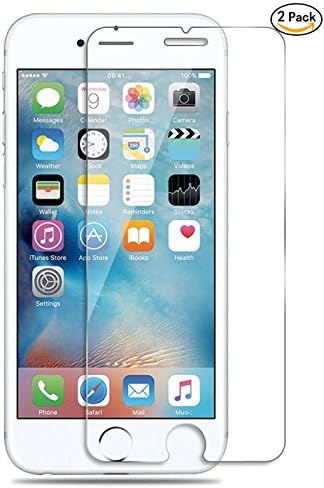 Iluxus® 2x [[Anti-scratch Ultra Clear] Made of High Quality Ultra-Clear Tempered Glass Protective Film Screen Protector 9H Glass Screen Protector Glass Tempered Glass Bulletproof Glass Film 3D Touch Compatible] Plastic Glass Glass Film [2 Pack] [Tempered Glass] [3D Touch Compatible] 0.3 mm Ultra-thin 9H Hardness, iPhone 7 plus
