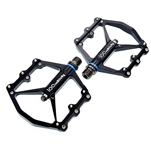 Mountainbike Pedale, Rennrad Aluminiumlegierung Plattform Pedale für Stadt/Rennrad/Mountainbike (MTB)/BMX, Fahrradpedal mit 9/16″ CNC Edelstahl Spindel, iParaAiluRy - 4