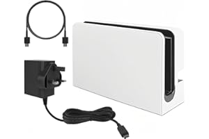 GOPIIPHON Switch Dock for Switch OLED with HDMI LAN Port Type C 2xUSB2.0 Port Switch Docking Station Compatible with Nintendo Switch and Switch OLED(White)