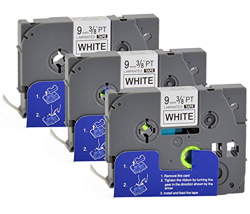 3x Schriftband kompatibel für Brother TZ221 TZ-221 9mm 8m SET - 2