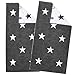 Produktbild done Handtücher Daily-Shapes-Stars 2er Set - Frottee-Tuch 100% Baumwolle - mit Sternen Anthrazit/Weiß