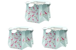 Hippychick Tron Potty, Travel Sickness Throw Away Packs for Children of up to 30 kg, Disposable, Collapsible, Portable, Non-Spill, Environment Friendly, Potty Training, 3-Pack, Flamingo