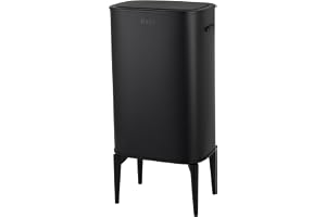Bayt Automatisk köksbehållare 60 liter på fötterna, anti-lukt, svart | Smal storlek 42,5 x 28,5 cm och 83,5 cm hög, lämplig för 60 liters väskor, för kök, kontor eller vardagsrum