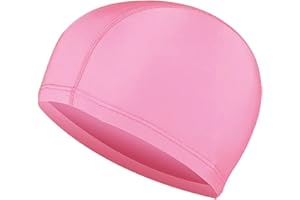 WOHISWOZIJI Fabric Swimming Cap Kids Comfortable Elastic Material Swimming Hat Non-slip Fabric Swim Hat Swim Caps for Long and Short Hair