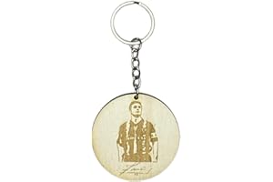 LaserArtist®️ | ⚽️ Portachiavi icona calcio JAVER ZANETTI - 100% legno, icone giocatore calcio, F.C. INTER - SERIE A, giocatore del cuore, Portachiavi da collezione