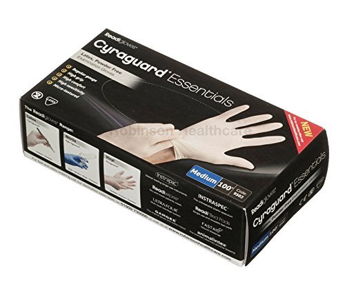 Cyraguard Essentials Latex Gloves Medium x 100