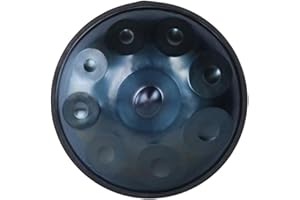 MMAN Regalo De Instrumento De Música Curativo Hecho A Mano Handdrum,Handpan Drum Sound Performance con Drum Bag -10 Tone,Bleu-9tones