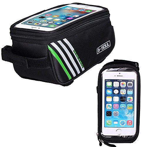 Fahrrad-Rahmentasche, FTUNG 5,7 Zoll Lenkertasche, Handytasche, Fahrradtasche und Handy-Halterung Oberrohrtasche für Android & Larger iPhone. ex. iPhone 7 & 7 Plus, Samsung Galaxy S7 & 7 edge , Google Nexus or Pixel series Smartphone - 6