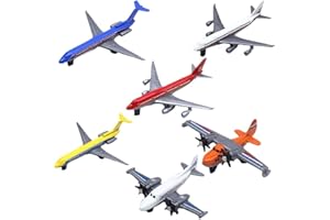 GVMJHYK Jouet Avion, 6 Pièce Jouet de Avion Set Modèle Réduit d'avion Petites Avions Jeux Volant Extérieur Jardin Interactif Enfant Garçon Fille (B)