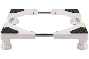 Garsent Washing Machine Base, Universal Adjustable Machine Base Stand Refrigerator Holder Bracket for dryers or refrigerators(4 Feet)