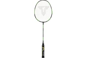‎TALBOT TORRO Talbot Torro Lern-Badmintonschläger ELI Teen, verkürzte Länge 63 cm, Lerngriff, Iso-Kopf, ideal für Schulsport und Training, schwarz-gelb-grün