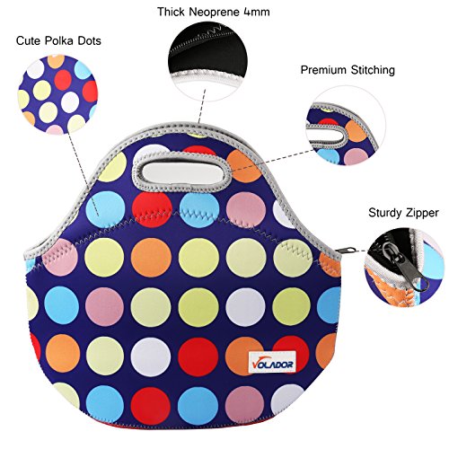 Volador Neopren-isolierte Mittagessen-Beutel-wasserdichte personifizierte isolierte Mittagessen-Beutel-Picknick-Mittagessen-Nahrungsmittelhandtasche - 4